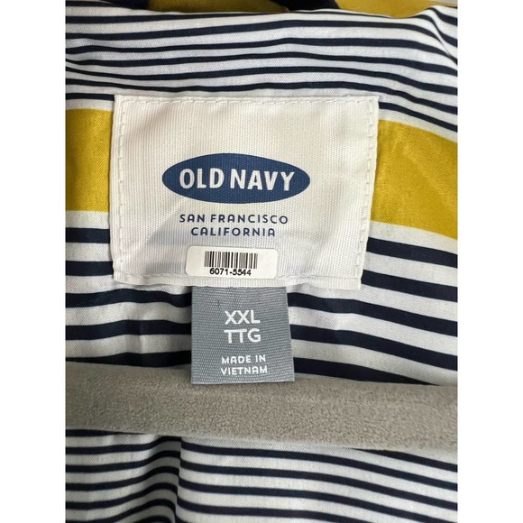 Old Navy Full Zip Lightweight Windbreaker Jacket Mens Size XXLarge Blue Pockets - Picture 7 of 8